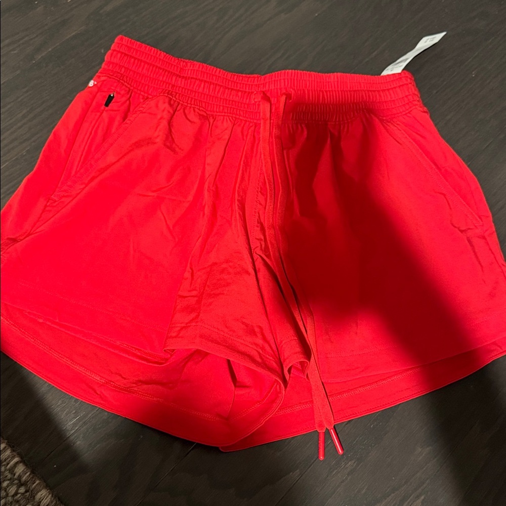 Women's Red Athletic Shorts